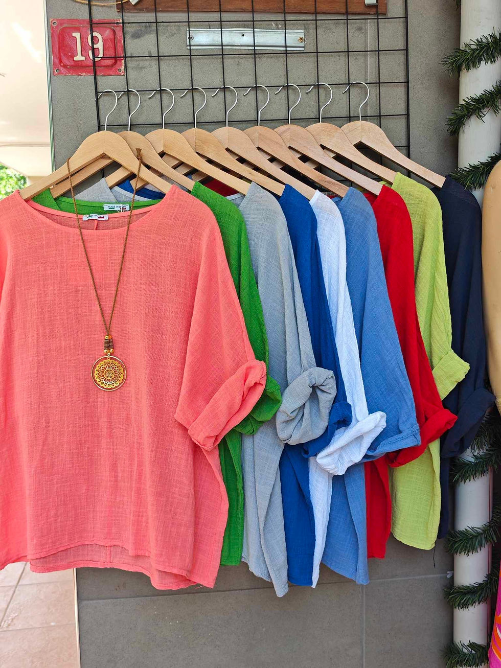 Thumbnail: Blouse with imported necklace