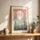 Miniaturbild: Kinderzimmer-Poster: Zwei Rehe unter grossem Mond in blühendem Wald