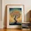 Miniaturbild: Lebensbaum-Poster: Verwobener Baum bei Sonnenuntergang