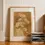 Miniaturbild: Botanik-Poster: Blumen in goldenem Sepia-Ton