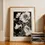 Miniaturbild: Poster: Schwarz-weisse Blumenillustration, detailreich.