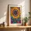 Miniaturbild: Sonnenblume Poster: Buntes Sonnenblumen-Kunstwerk.