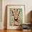 Miniaturbild: Vintage-Poster: Giraffe umgeben von Blumen