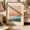 Miniaturbild: Japandi Poster: Abstrakte Landschaft in Pastellfarben