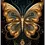 Miniaturbild: Barocker Gold-Schmetterling als Poster, kunstvoll.