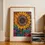 Miniaturbild: Sonnenblume Poster: Buntes Sonnenblumen-Kunstwerk.