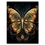 Miniaturbild: Barocker Gold-Schmetterling als Poster, kunstvoll.