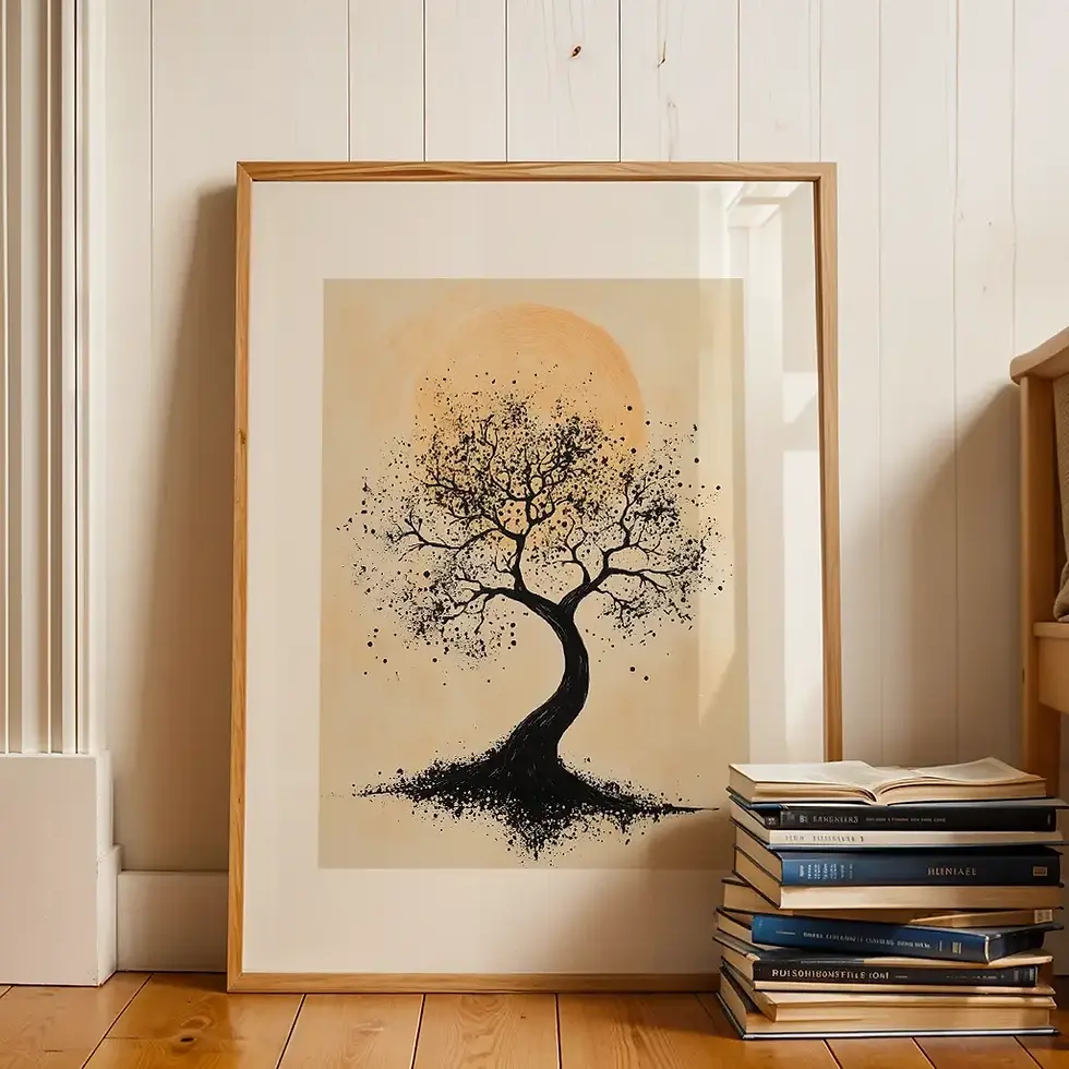 Illustrations Poster – Unter dem goldenen Mond