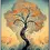 Miniaturbild: Lebensbaum-Poster: Verwobener Baum bei Sonnenuntergang
