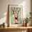 Miniaturbild: Vintage-Poster: Giraffe umgeben von Blumen