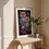 Miniaturbild: Eulen-Poster: Drei Eulen mit floralen Mustern auf Ast