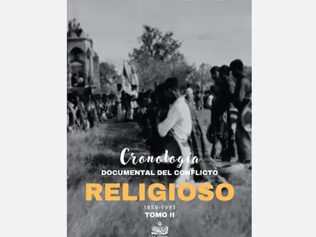 Portada de la Cronología documental del conflicto religioso: 1859-1993: Tomo II, perteneciente a la colección guerra cristera
