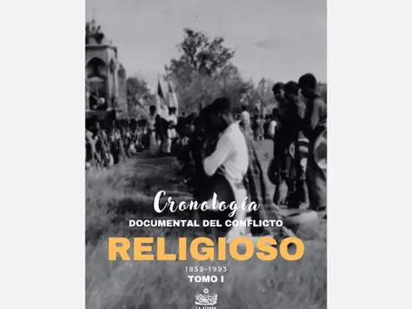Portada de la Cronología documental del conflicto religioso: 1859-1993: Tomo I, perteneciente a la colección guerra cristera