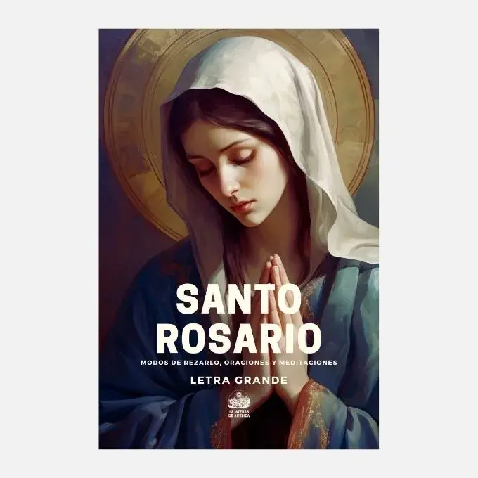Portada del devocionario Santo Rosario. Modos de rezarlo, Oraciones y Meditaciones : Letra grande