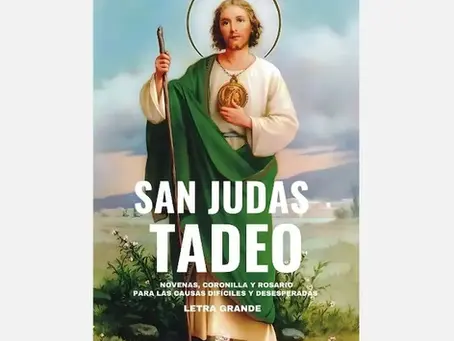Portada del libro San Judas Tadeo. Novenas, Coronilla y Rosario para las causas difíciles y desesperadas: Letra grande