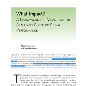 Desk Research What Impact