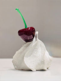 Glass and ceramic sculpture