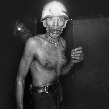 Portrait of a coal miner working in a coalfield of West Bengal, India