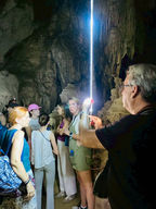 Exploring the impressive chambers of Pakarang Cave