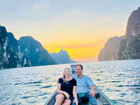 Floating Comfort with Stunning Mountain Reflections