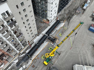 Läggning av infrakulvert påbörjad i Södra Häggvik