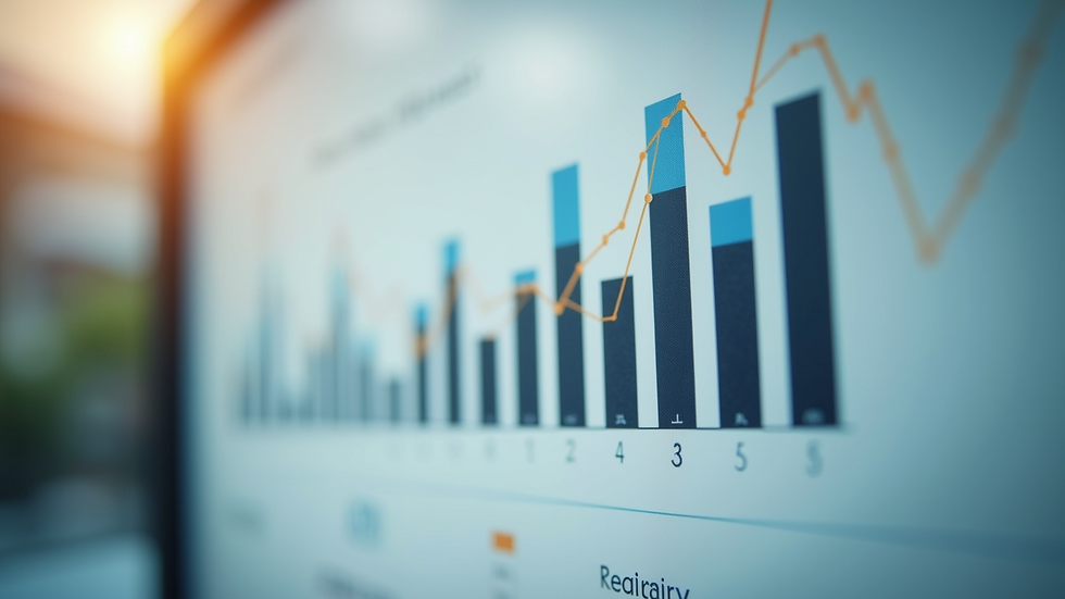 Eye-level view of a simple bar chart structure