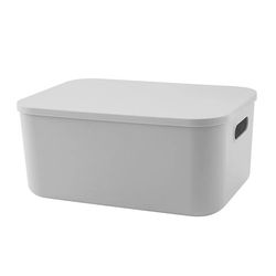 กล่องเก็บของทรัมเป็ตทรงสูงสีเทา