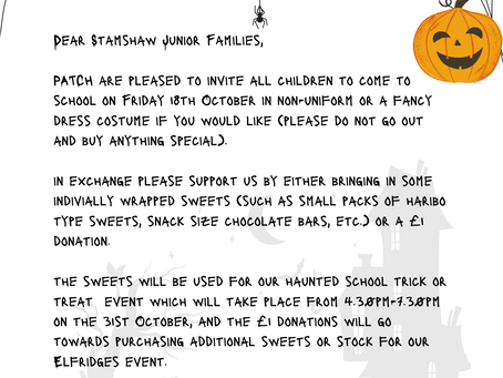 Stamshaw Juniors Spooky Non-Uniform Day