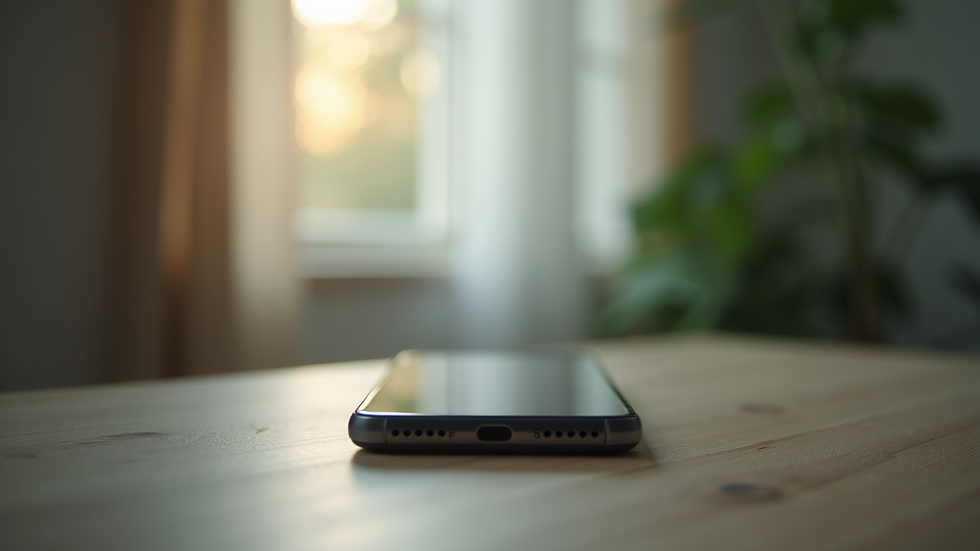 Plano cercano de un teléfono móvil con una aplicación de meditación abierta