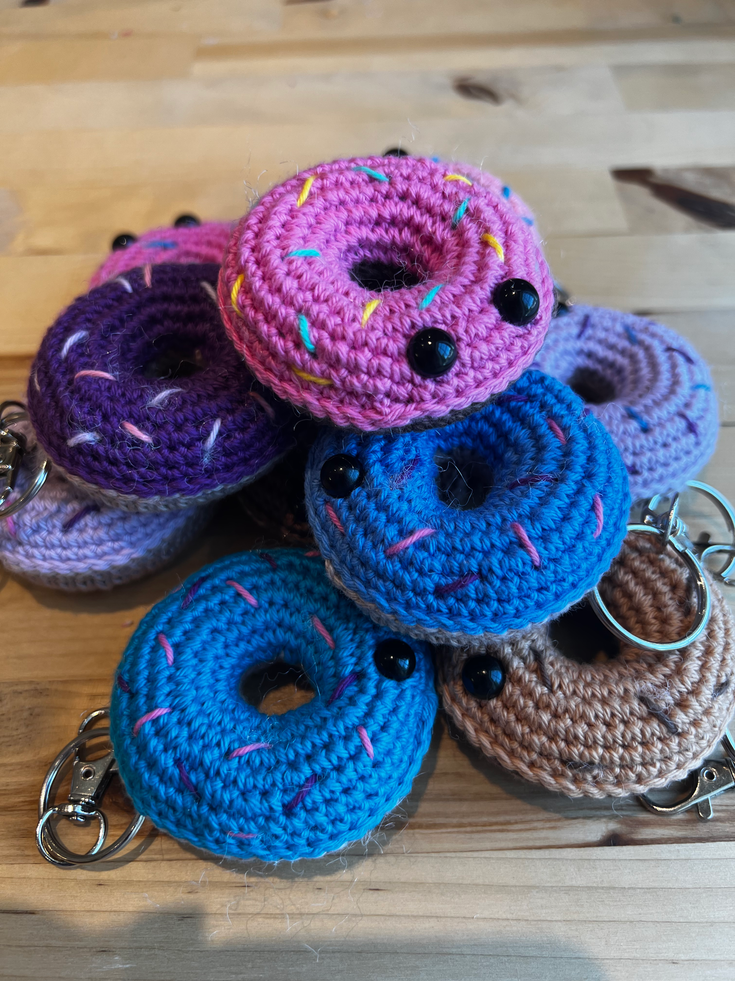 Donut Keychain | Handmade Crochet Keychain