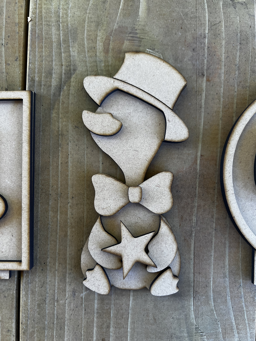 Thumbnail: Interchangeable Bench Set of 3  |  Wood Craft Kit  |  4th of July Decor