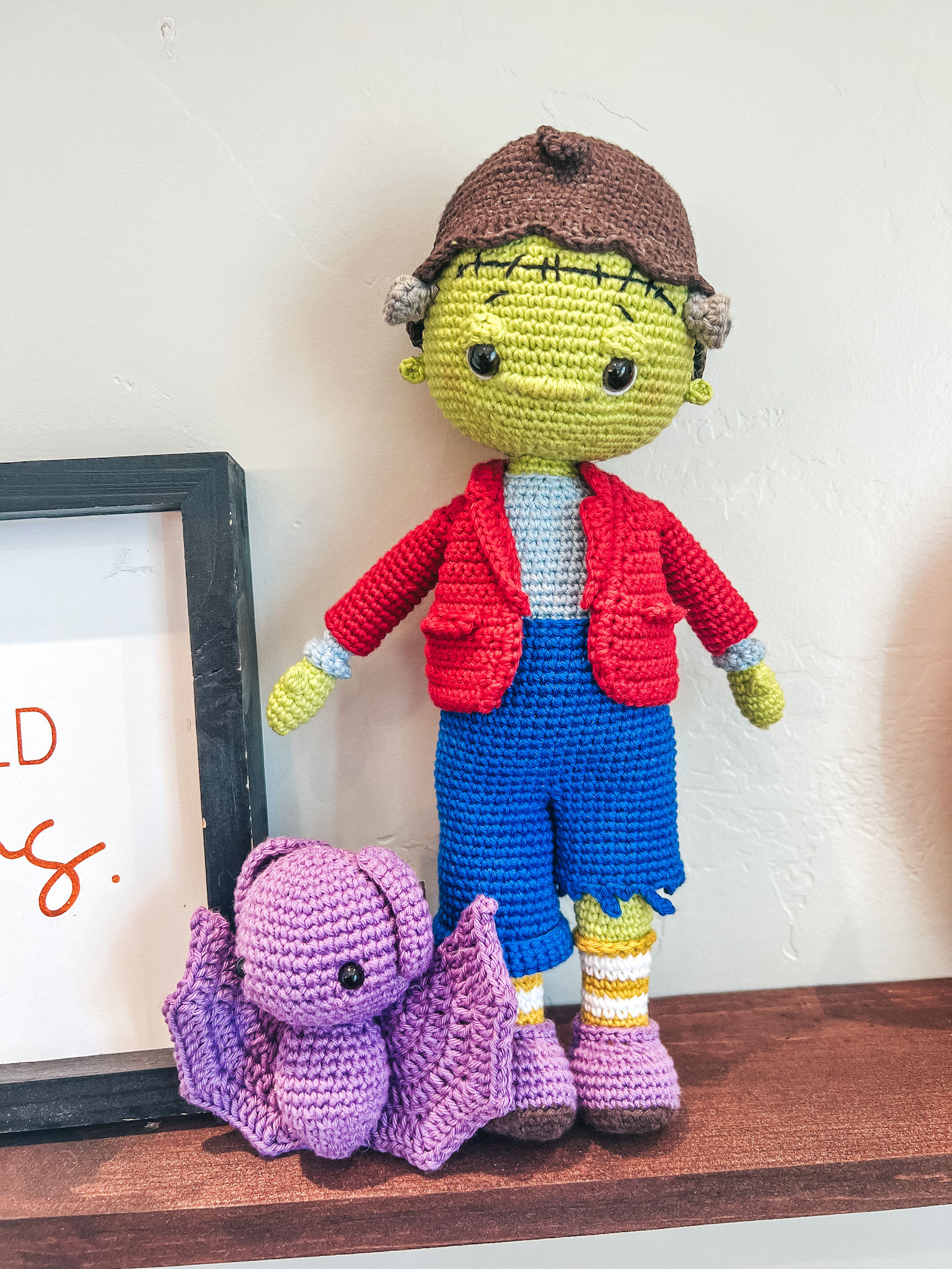 Frankenstein Doll | Handmade Crochet Doll | Halloween Doll