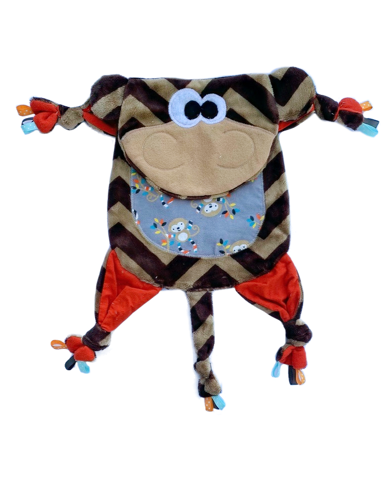 Brown Chevron Monkey with Monkey Tummy (Monkey 19)