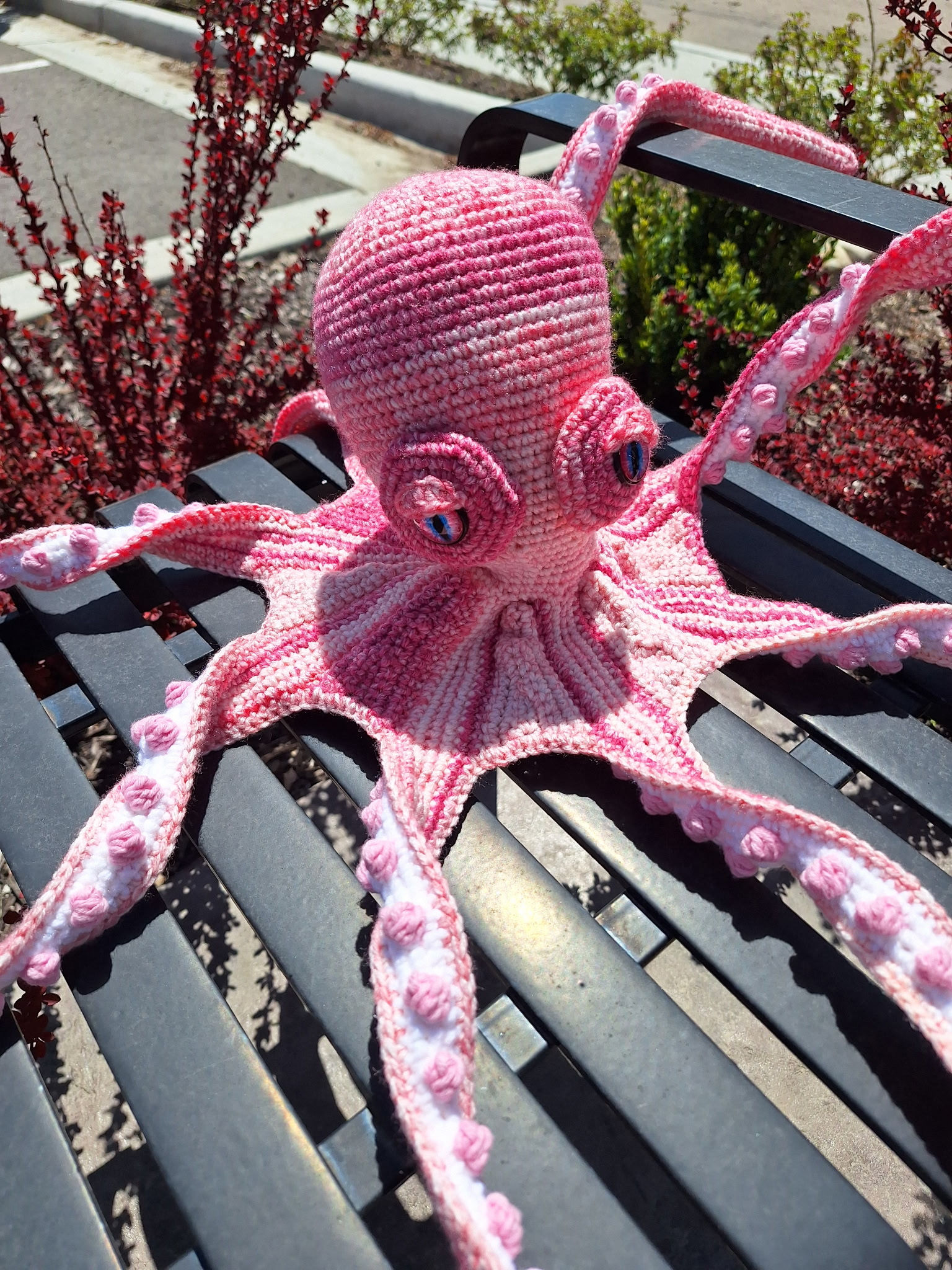 Hot Pink Retro Giant Crochet Octopus