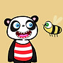 panda and bee