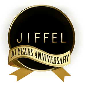 Jiffel 10 Year Anniversary Logo