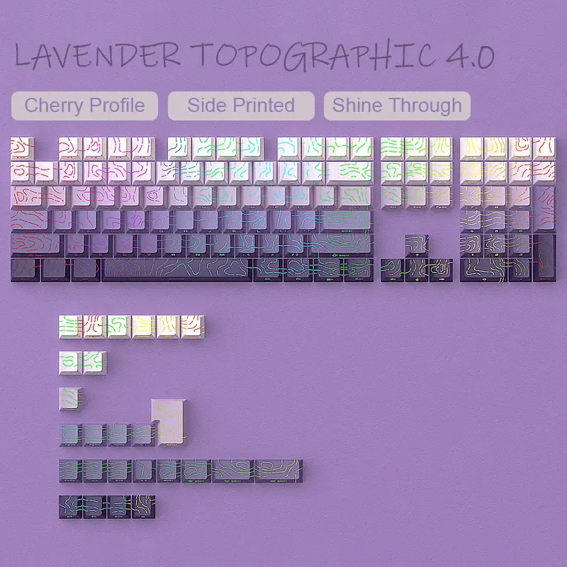 Thumbnail: 133 Keys Side Print Shine Through Keycap Set