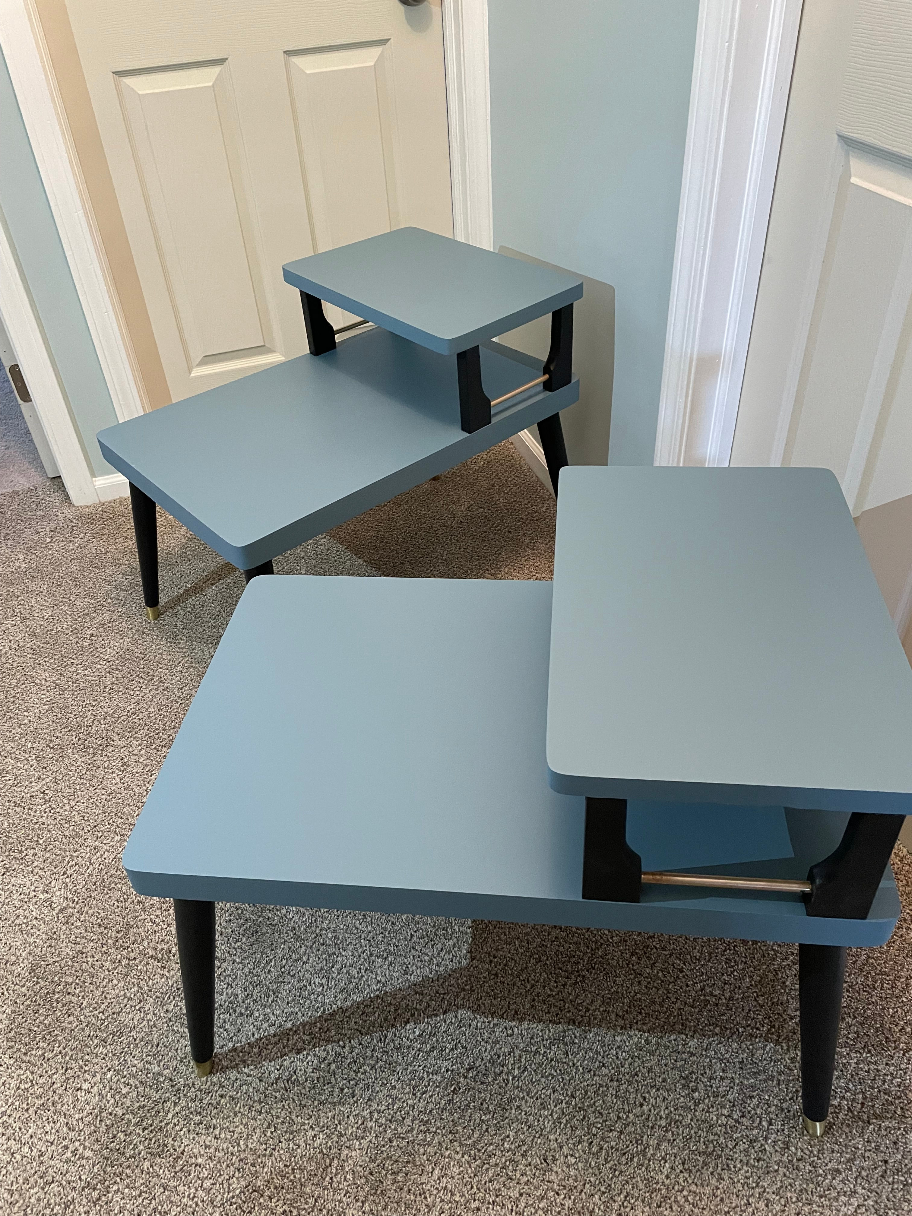Mid Century Two Step End Tables