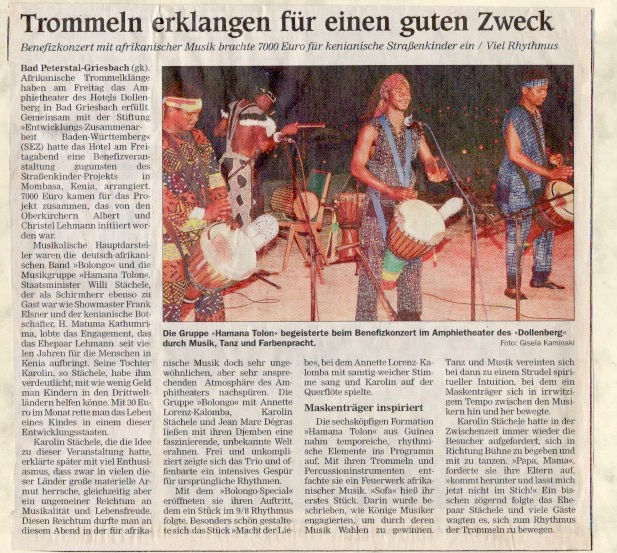 Benefizkonzert Dollenberg