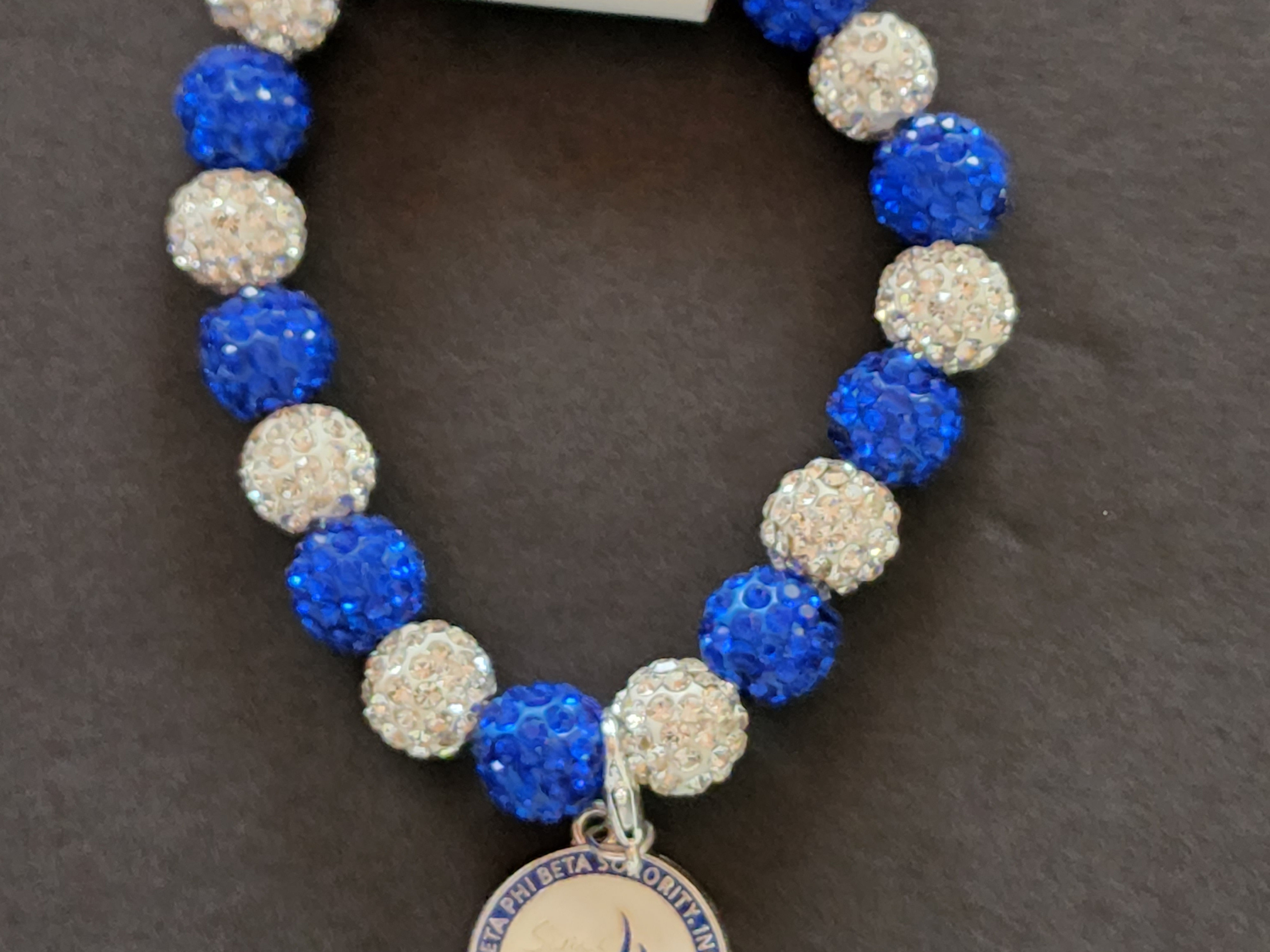 ZPB Stone Bead Bracelet w/  Shield