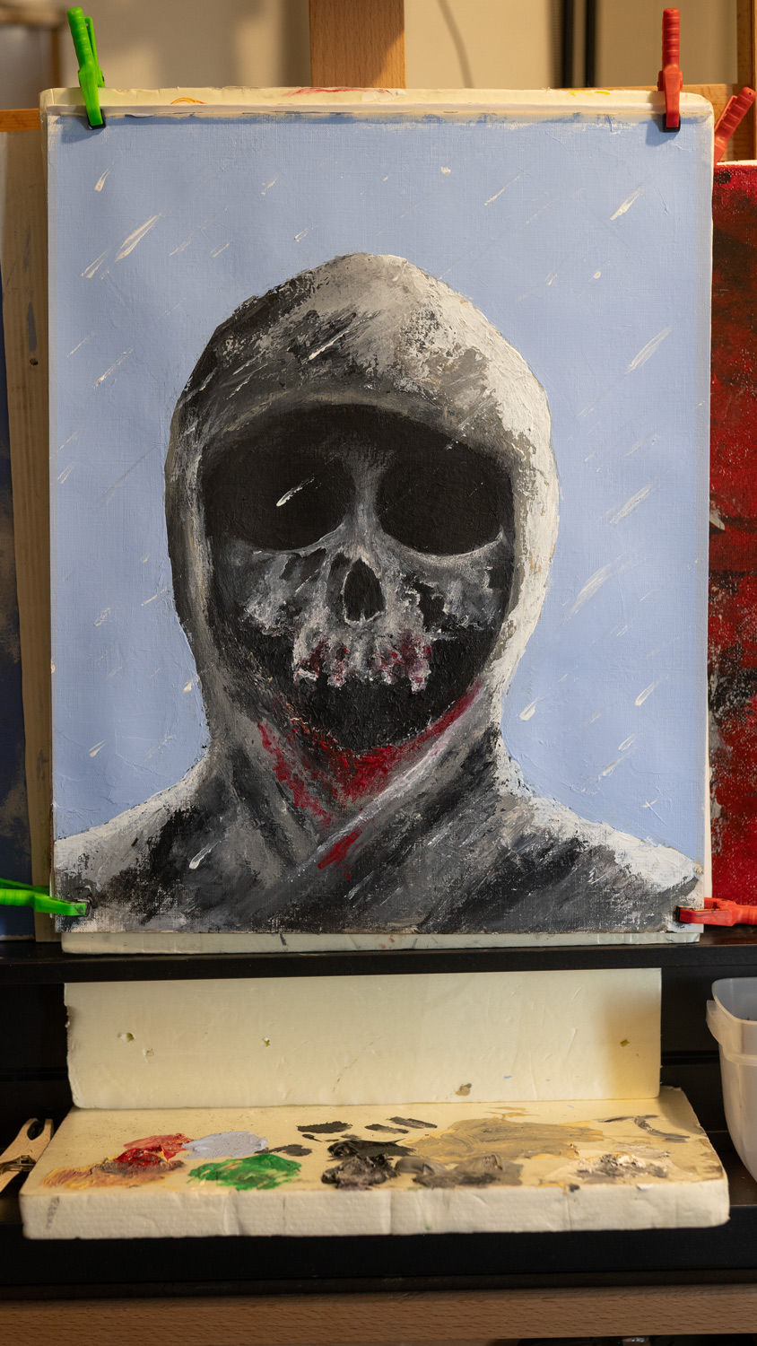 Pikkukuva: Talvisodan kauhu - Akryylimaalaus