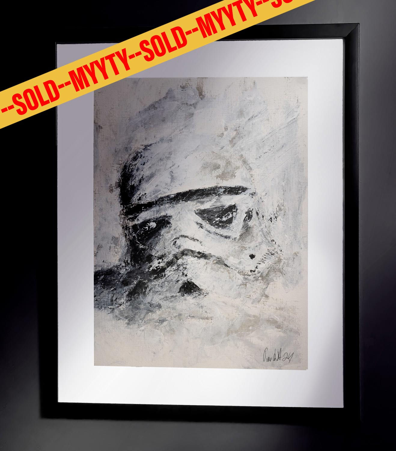 Kypärä hangessa - Akryylimaalaus