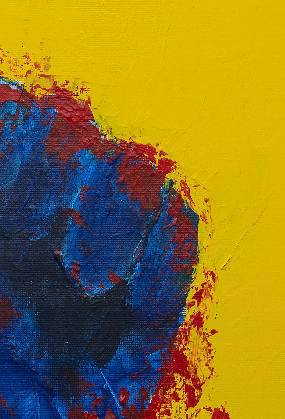 Pikkukuva: Verestä nouseva taistelunyrkki - Akryylimaalaus 40 x 50 cm