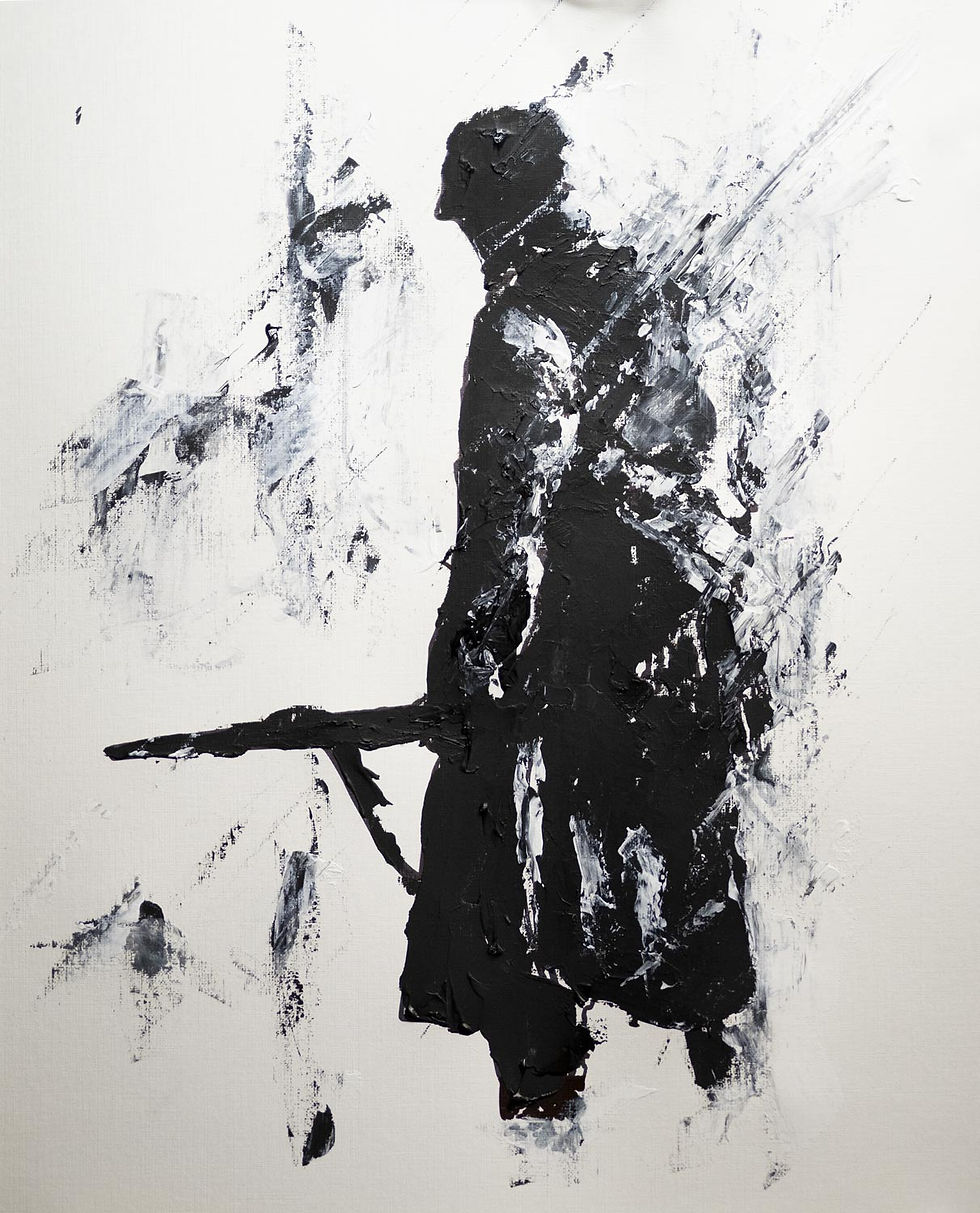 Pikkukuva: Sateessa - Akryylimaalaus