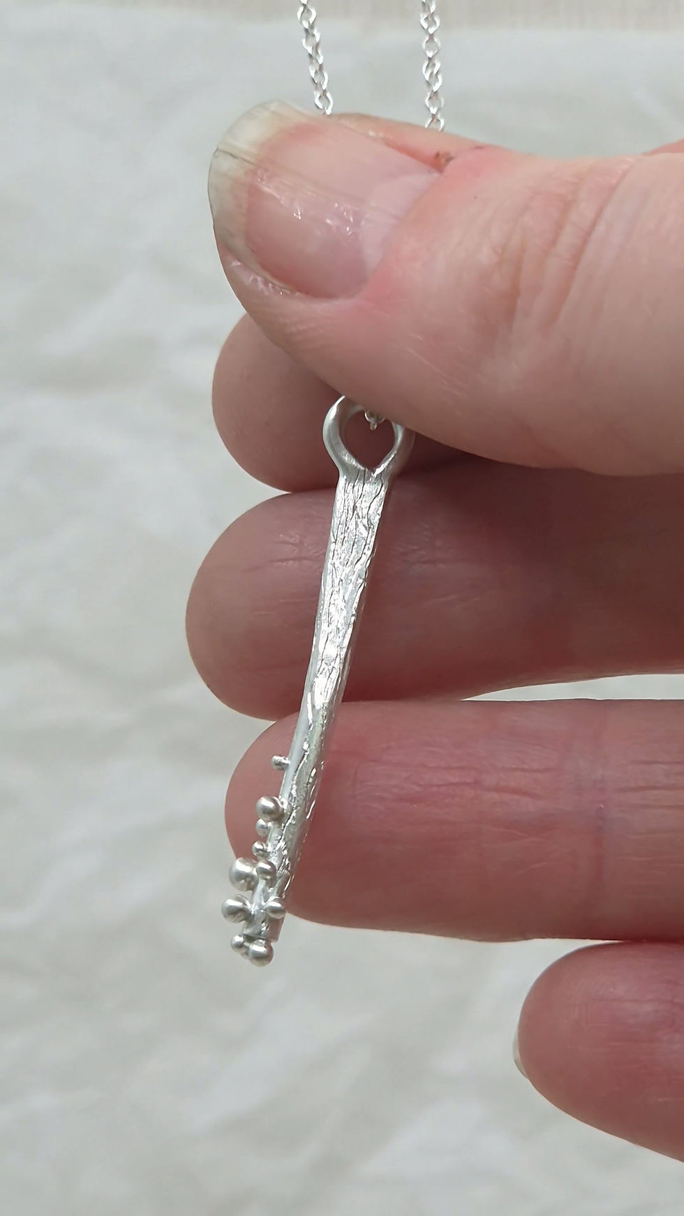 Thumbnail: Argentium silver pendant with granulations