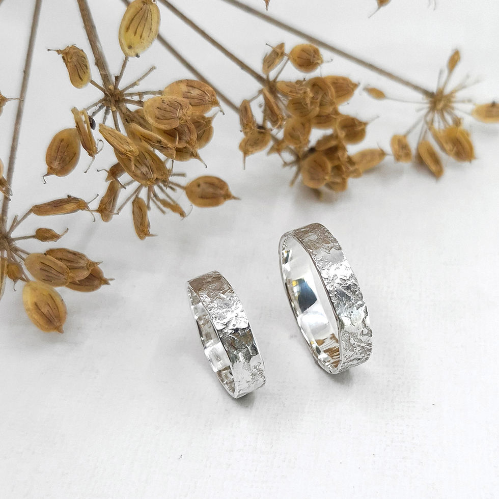 Thumbnail: Rock Textured Ring Band - In Stock