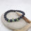 Thumbnail: Lava rock bead and sea glass stretch bracelet