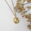 Thumbnail: Gold Medium Molten Pendant Necklace