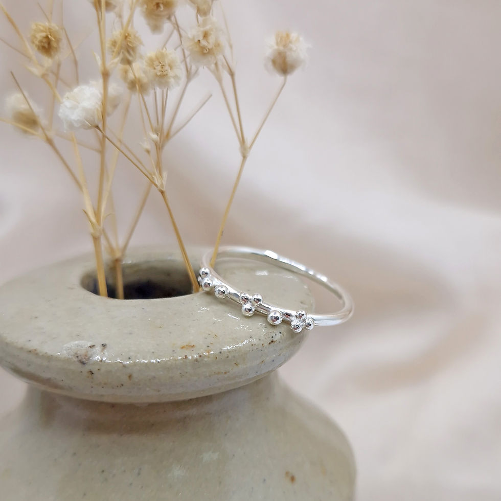 Thumbnail: Dainty silver stacking ring