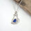 Thumbnail: Cobalt blue Seaham sea glass in a handmade Argentium silver necklace